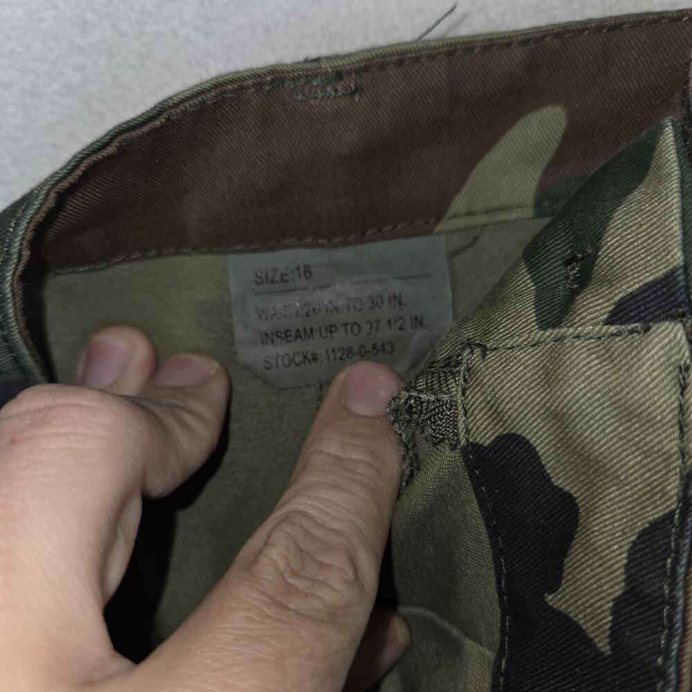 Vtg US Military Pants Womens 16 Camouflage Grunge Y2k Workwear Surplus Tactical - Picture 10 of 10